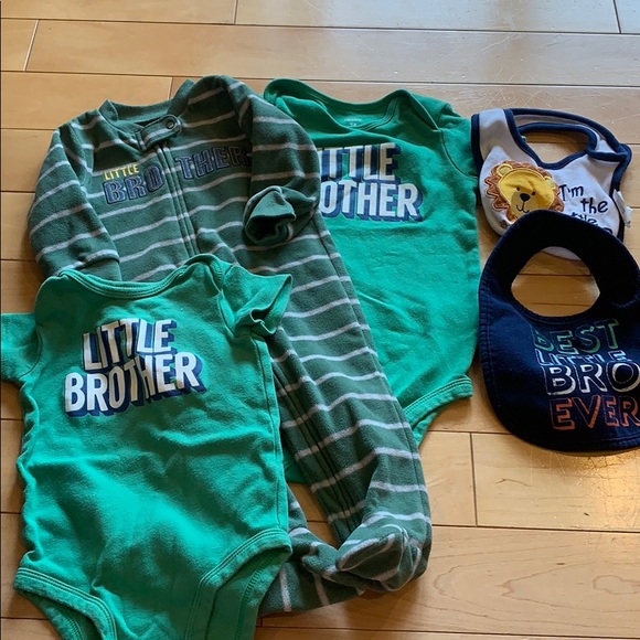 Carter's Other - Little baby brother bundle, pajamas and onesie